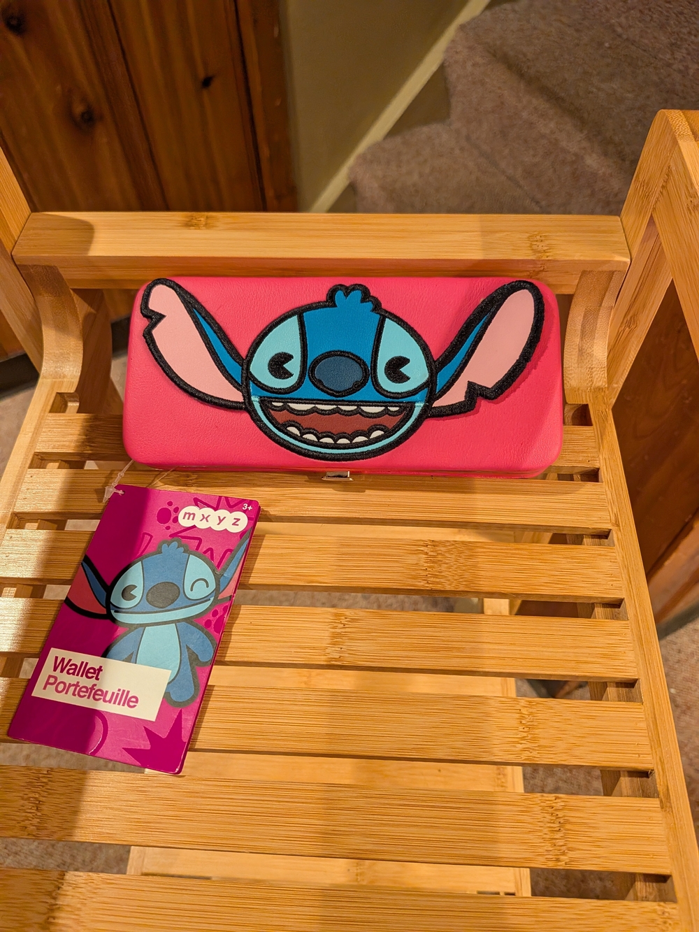 Pink Stitch Wallet – Cartoon Character Design